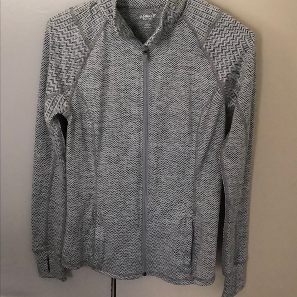 Herringbone workout jacket